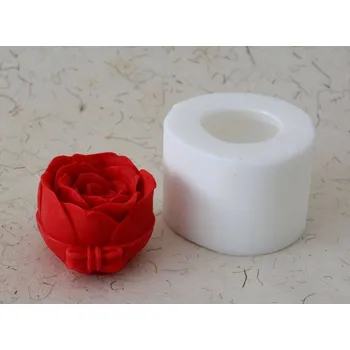 Silikonová forma - Růže s mašlí prům. 58 x 40 mm