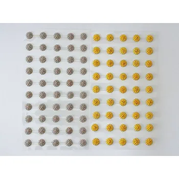 Dětské navlékací korálky Samolepící KVĚTINKY Ø 8 mm - bal. 45 ks STŘÍBRNÉ