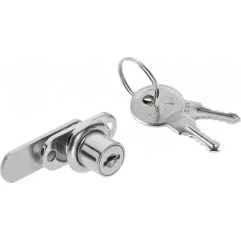 Nábytkové kování Nábytkový zámek 201 (chrom), ocelový klíč