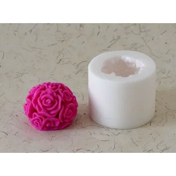 Silikonová forma - Koule - růžičky prům. 45 x 35 mm