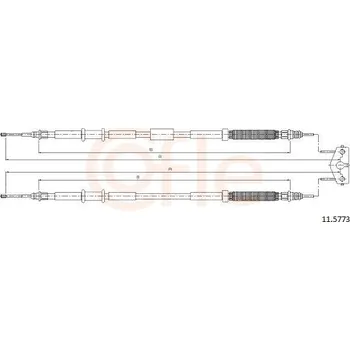 Autodíl Tažné lanko, parkovací brzda COFLE 11.5773
