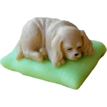 Silikonová forma - Spící pejsek 60 x 46 x 28 mm