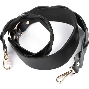 Galanterie Koženkový popruh / ucho na kabelku s karabinami šíře 2,5-4 cm