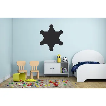 Samolepící dekorace Lepy.cz Samolepící tabule Hvězda - šerif Velikost (šířka x výška): 40x46cm, Barevná varianta: Černá