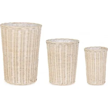 Květináč BIZZOTTO Set tří košů RANDY světlý