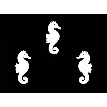 Dřevěná dekorace MOŘSKÝ KONÍK bílý