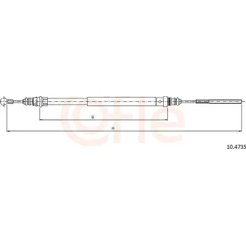 Auto-moto Tažné lanko, parkovací brzda COFLE 10.4735