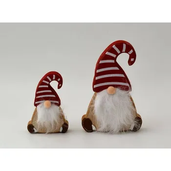 Vánoční dekorace Kala dekorace s.r.o. Dřevěná dekorace - Vánoční skřítek MALÝ 8 x 12 x 2 cm