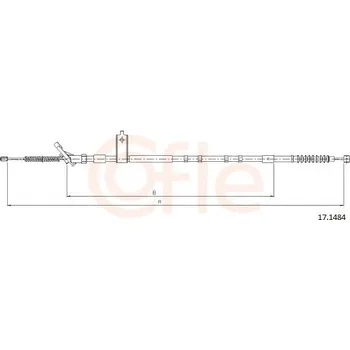 Brzdový systém Tažné lanko, parkovací brzda COFLE 92.17.1484