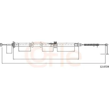 Auto-moto Tažné lanko, parkovací brzda COFLE 12.0729