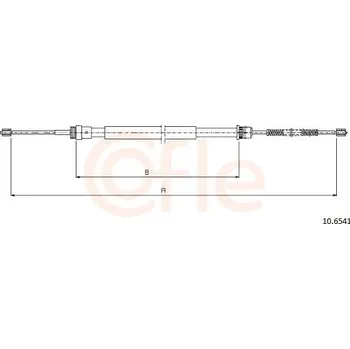 Lanko parkovací brzdy Tažné lanko, parkovací brzda COFLE CFE10.6541