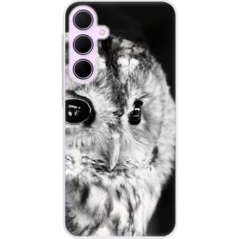 Pouzdro na mobilní telefon Odolné silikonové pouzdro iSaprio - BW Owl - Samsung Galaxy A55 5G