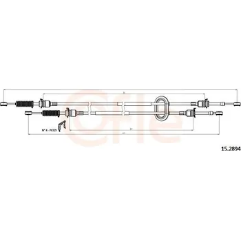 Tažné lanko, ruční převodovka COFLE 15.2894