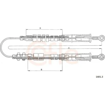 Auto-moto Tažné lanko, parkovací brzda COFLE 1401.3
