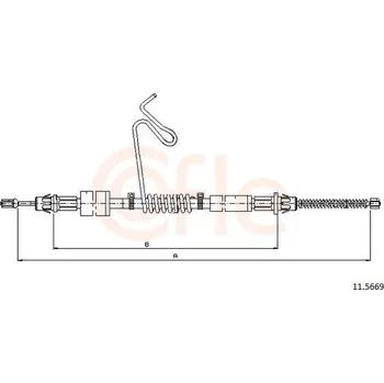 Lanko parkovací brzdy Tažné lanko, parkovací brzda COFLE 11.5669