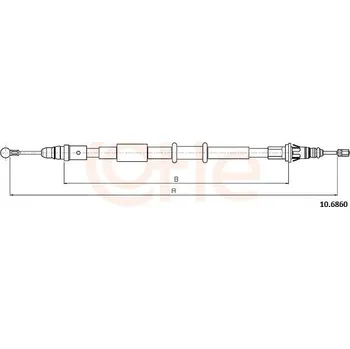 Auto-moto Tažné lanko, parkovací brzda COFLE 10.6860