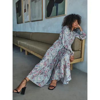 Dámské šaty Rino & Pelle Rino&Pelle dámské košilové midi šaty Darra béžové Velikost: 46