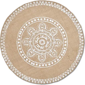 marka niezdefiniowana Jutová stolní podložka MANDALA, Ø 38 cm
