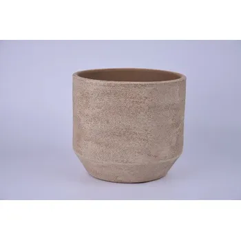 Obal na květináč keramický PORTO, pr.18x16cm, kamel|CAMEL|Ego Dekor