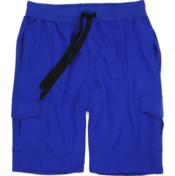 Pánské kraťasy LAVECCHIA teplákové bermudy pánské LV-2011 nadměrná velikost cargo kapsy modrá 3XL