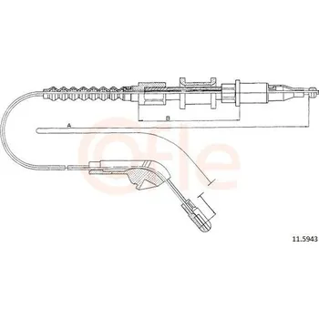 Lanko parkovací brzdy Lanovod parkovací brzdy COFLE 11.5943
