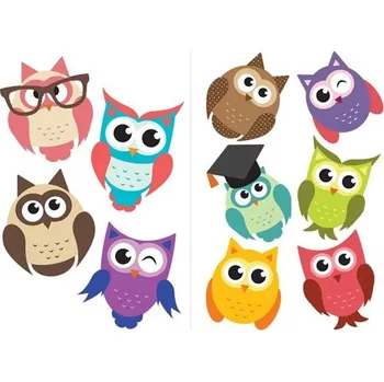 Samolepící dekorace Samolepky na zeď dětské sovy IMPOL TRADE SPN17 45 x 65 cm