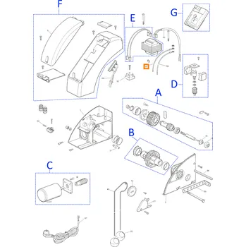 Pohon brány Nice CA1391R01.5320 zemnící kabel SOON2000/A