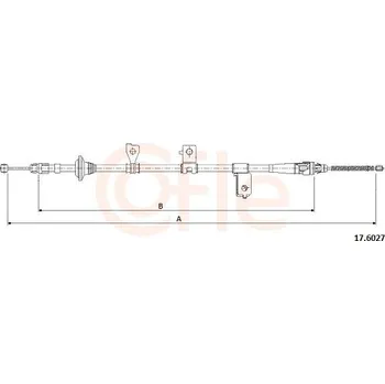 Brzdový systém Tažné lanko, parkovací brzda COFLE 17.6027