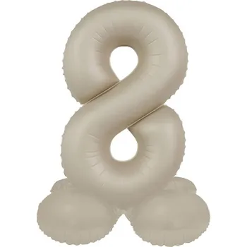 Folat Balónek fóliový samostojný číslo 8 Krémové latté, matný 72 cm