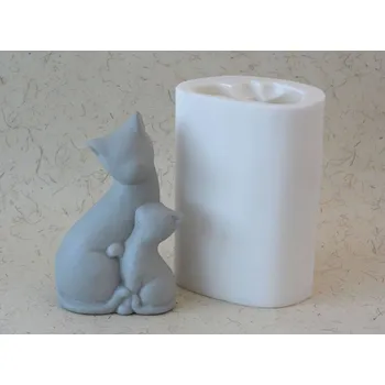 Silikonová forma - Dvě kočky 102 x 60 x 170 mm
