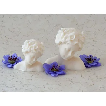 Forma silikonová - Bysta Dívky s květy mini 63 x 40 x 58 mm