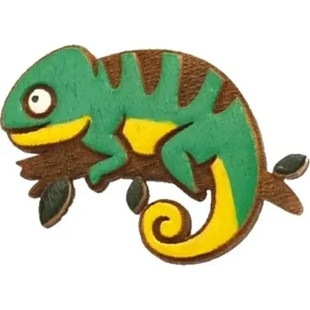 Brož Studio NET s.r.o. Brož dřevěná - chameleon