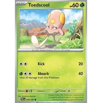 Volný čas Pokémon PAR 016/182 Toedscool - Paradox Rift Stav: Near Mint, Verze: REVERSE HOLO