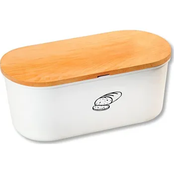 chlebník Kesper Chlebník s bambusovým prkénkem, bílý