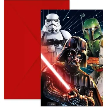 Pozvánka PROCOS Pozvánky s obálkami 6 ks Star Wars Galaxy
