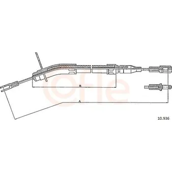 Lanko parkovací brzdy Lanovod parkovací brzdy COFLE 10.936