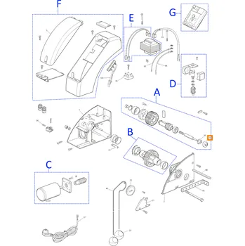 Pohon brány Nice PPD1285.4540 horní odblokovací vrtule pro SOON