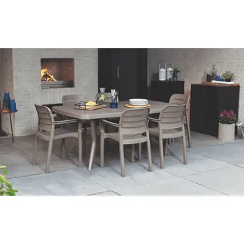 Zahradní sestava Elvisia Zahradní set RILEY 6+1 | cappuccino