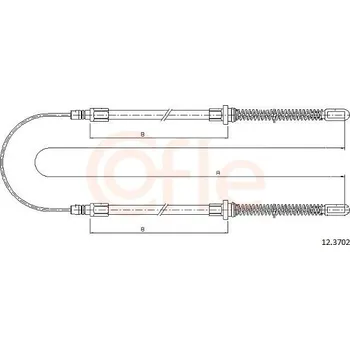 Auto-moto Tažné lanko, parkovací brzda COFLE 12.3702