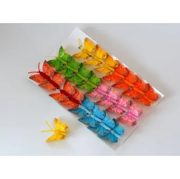 Motýlek s klipem 5 cm - vzor 14 ORANŽOVÝ