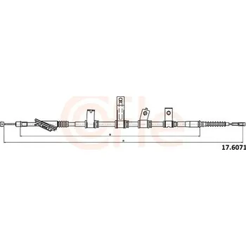 Auto-moto Lanovod parkovací brzdy COFLE 17.6071