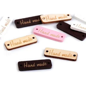 Dřevěná cedulka - ozdoba Hand made HNĚDÁ