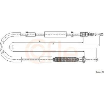 Lanko parkovací brzdy Tažné lanko, parkovací brzda COFLE 12.0722