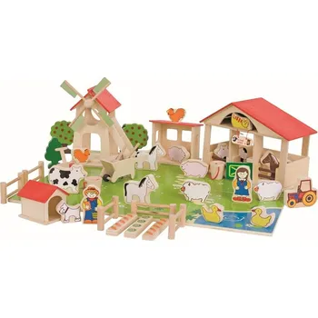 Dřevěná hračka Bigjigs Toys Velká dřevěná farma