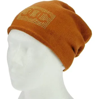 Čepice Dámská zimní čepice hnědá (Pletená čepice tenká)