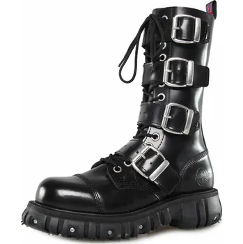 Pánská zimní obuv boty kožené unisex - Polido Black - NEVERMIND - 1411404B - 44