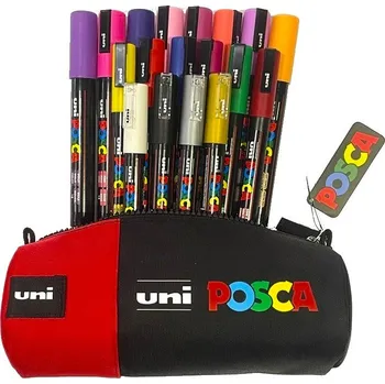 Akrylové fixy UNI POSCA FOR GIRLS, 18ks v pouzdře