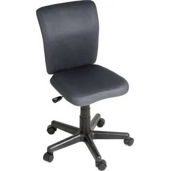 Dětská otočná kancelářská židle, bez područek, šedá