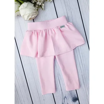 Dívčí legíny Kulišárny Dětské legíny RIB BABY PINK se sukýnkou Varianta: Dlouhé nohavice, VELIKOST: 86 (12-18 měsíců)