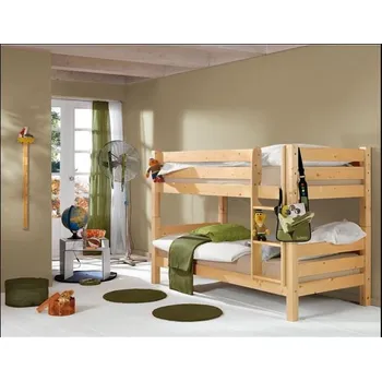 Dětská postel Dětská PATROVÁ postel BARČA 180x80 cm - přírodní